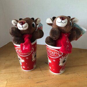 Set of 2 Dan Dee Rudolph The Red-Nosed Reindeer Plush Toy & Coffee Mug Xmas